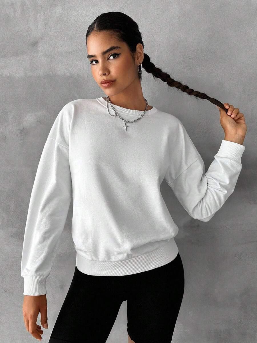 EURMUSE BIAŁA BLUZA BASIC S06__L