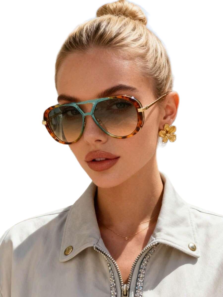 SHEIN OKULARY PRZECIWSŁONECZNE ANIMAL PRINT S07