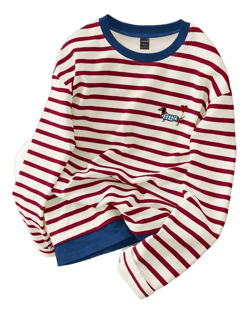 SHEIN BLUZKA Z DŁUGIM RĘKAWEM S06__L