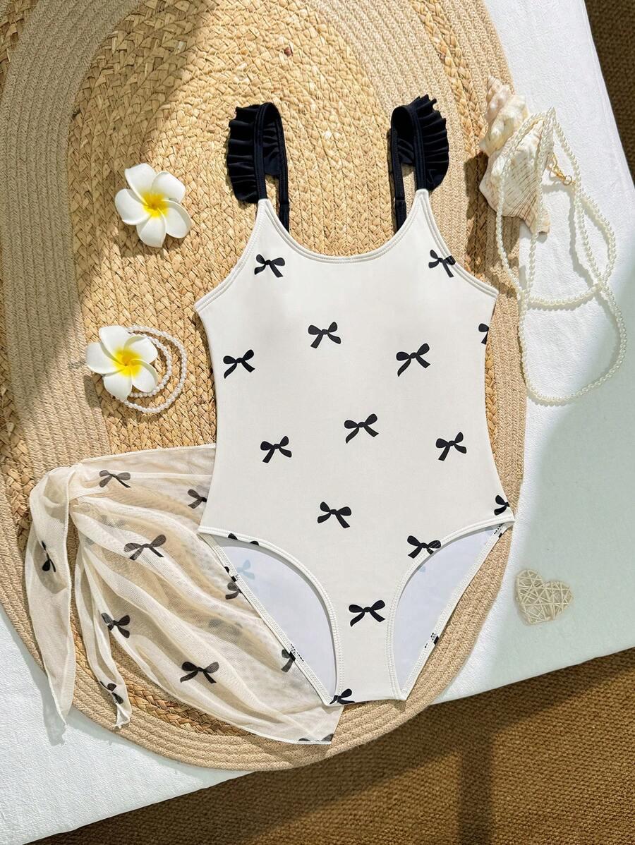 SHEIN JEDNOCZĘŚCIOWY STRÓJ KĄPIELOWY PAREO S09__122-128