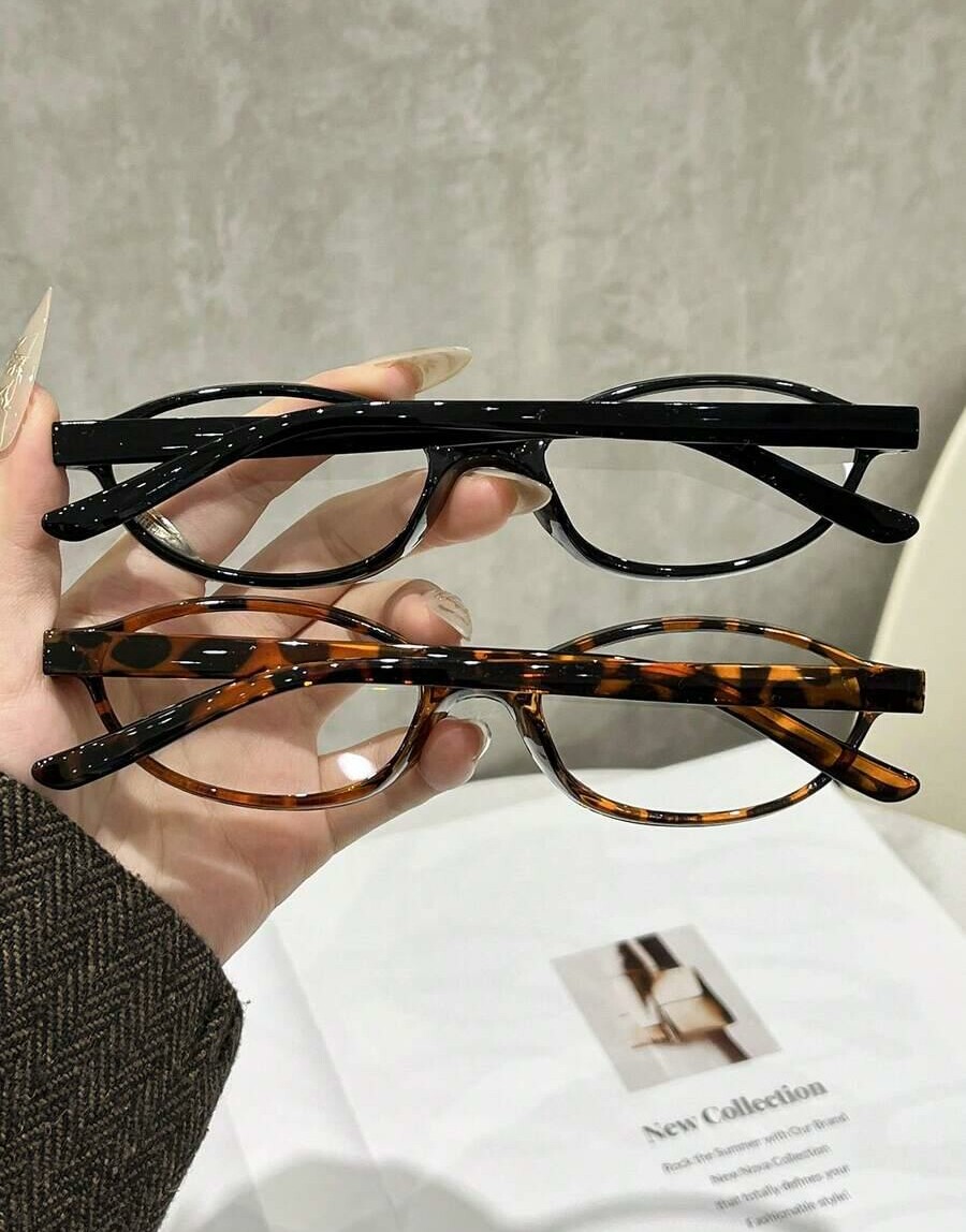 SHEIN BRĄZOWE OKULARY ZERÓWKI S07
