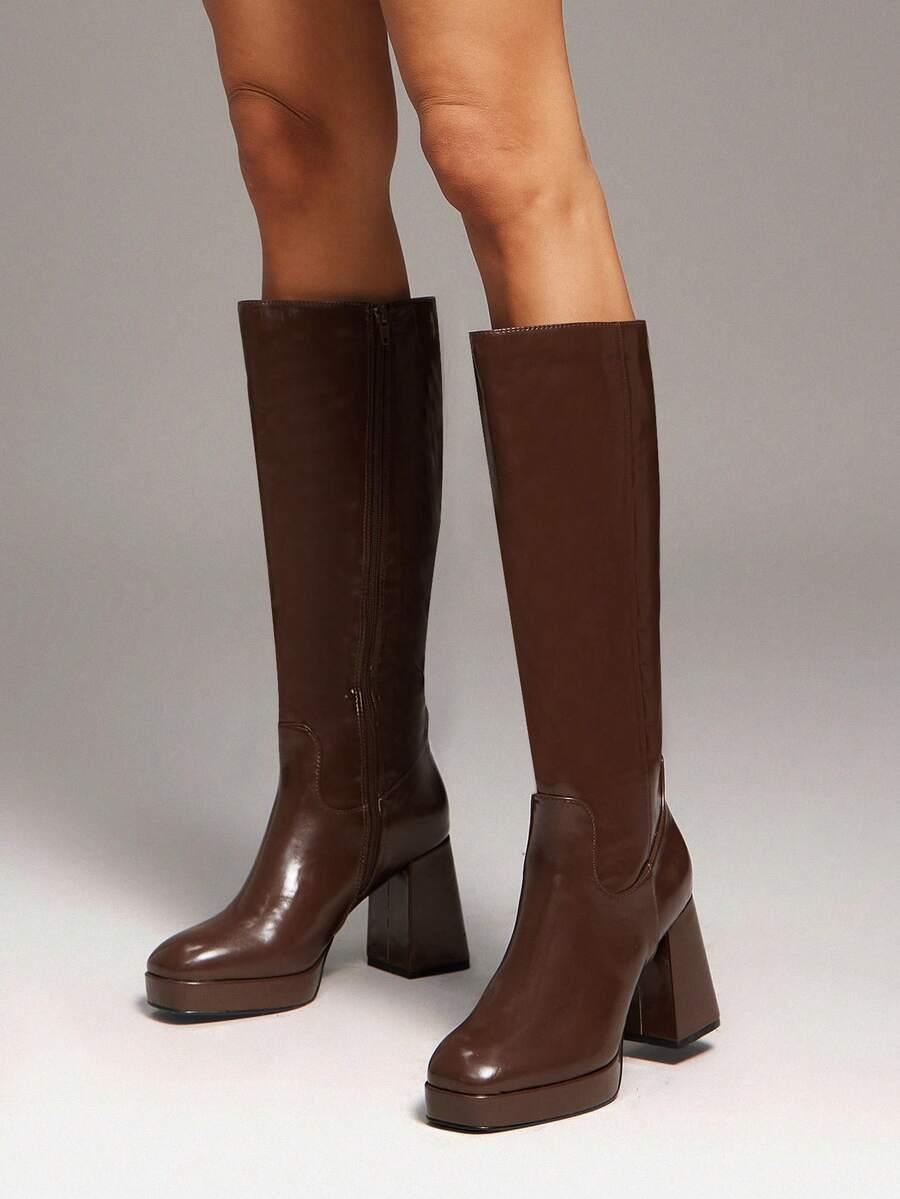SHEIN BRĄZOWE KOZAKI OBCAS W01__39,5