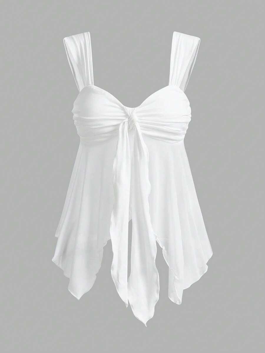 SHEIN BIAŁY TOP BEZ RĘKAWÓW S06__S