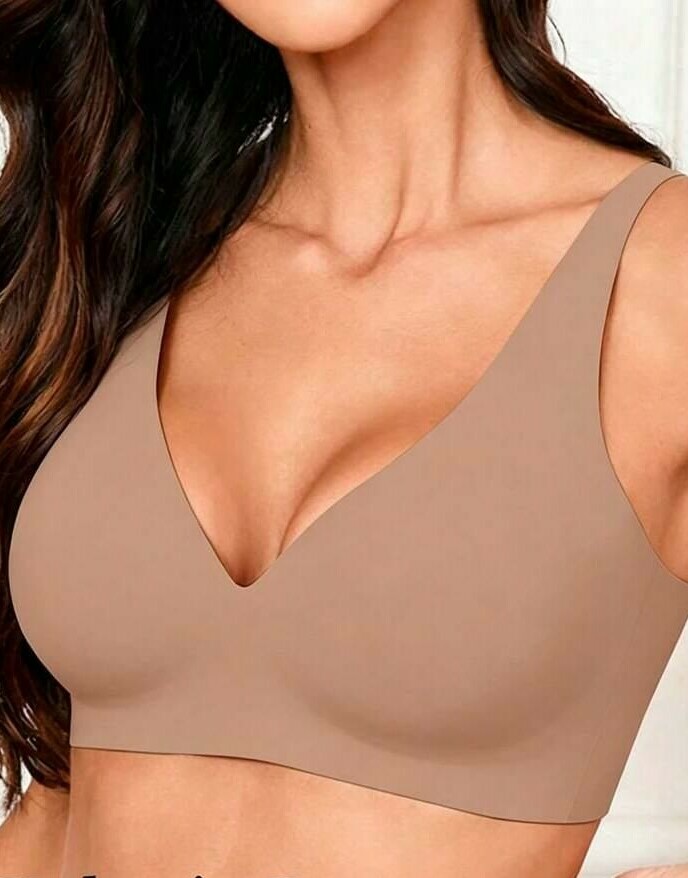 SHEIN BEŻOWY BIUSTONOSZ BEZSZWOWY S09__L