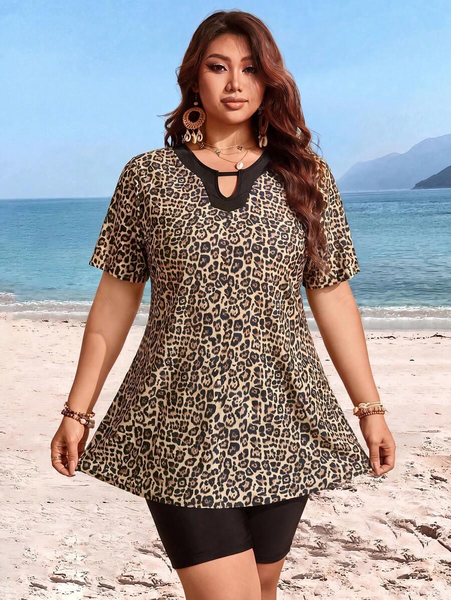SHEIN DWUCZĘŚCIOWY STRÓJ KĄPIELOWY ANIMAL PRINT S09__46