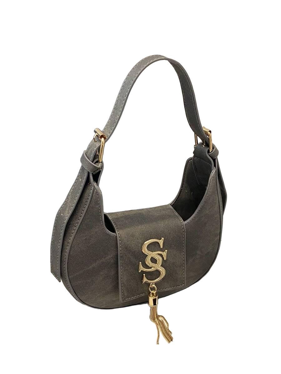 SHEIN SZARA TOREBKA FRĘDZLE S07__5X18X19