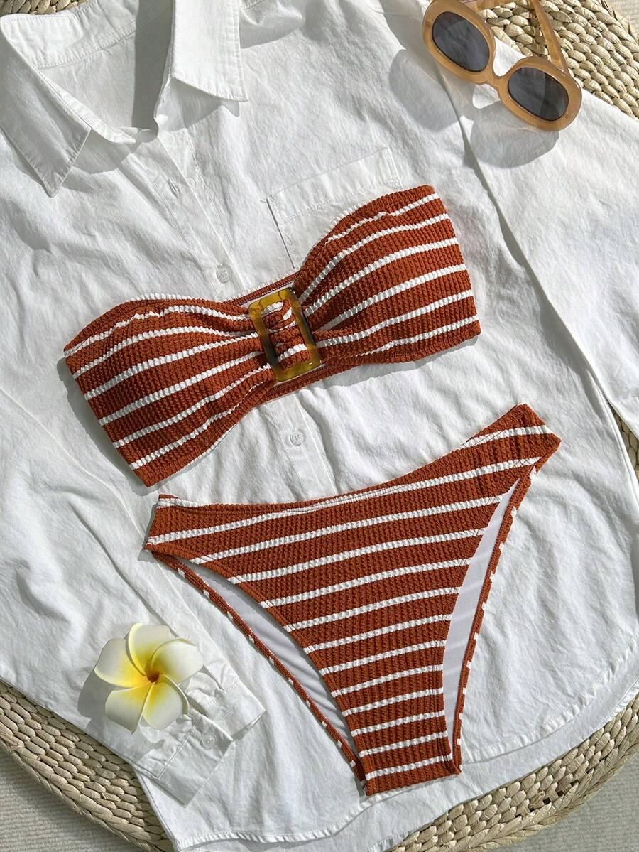 SHEIN DWUCZĘŚCIOWY STRÓJ KĄPIELOWY S09__L