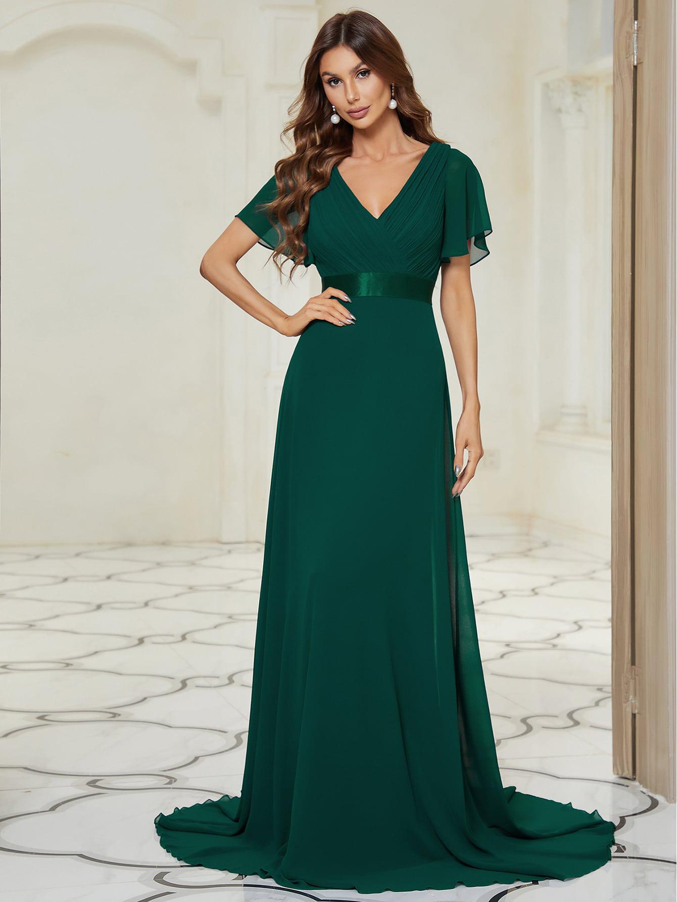 EVERPRETTY ZIELONA MAXI SUKIENKA S06__M
