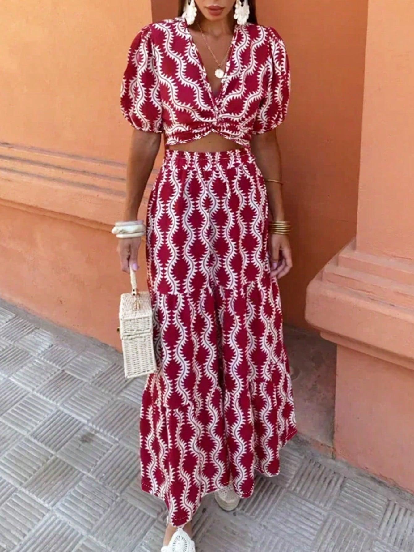 SHEIN SUKIENKA Z KRÓTKIM RĘKAWEM