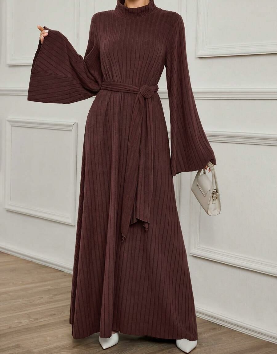 SHEIN PRĄŻKOWANA MAXI SUKIENKA PK01__L