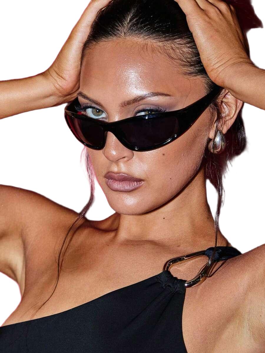 SHEIN CZARNE OKULARY PRZECIWSŁONECZNE S07