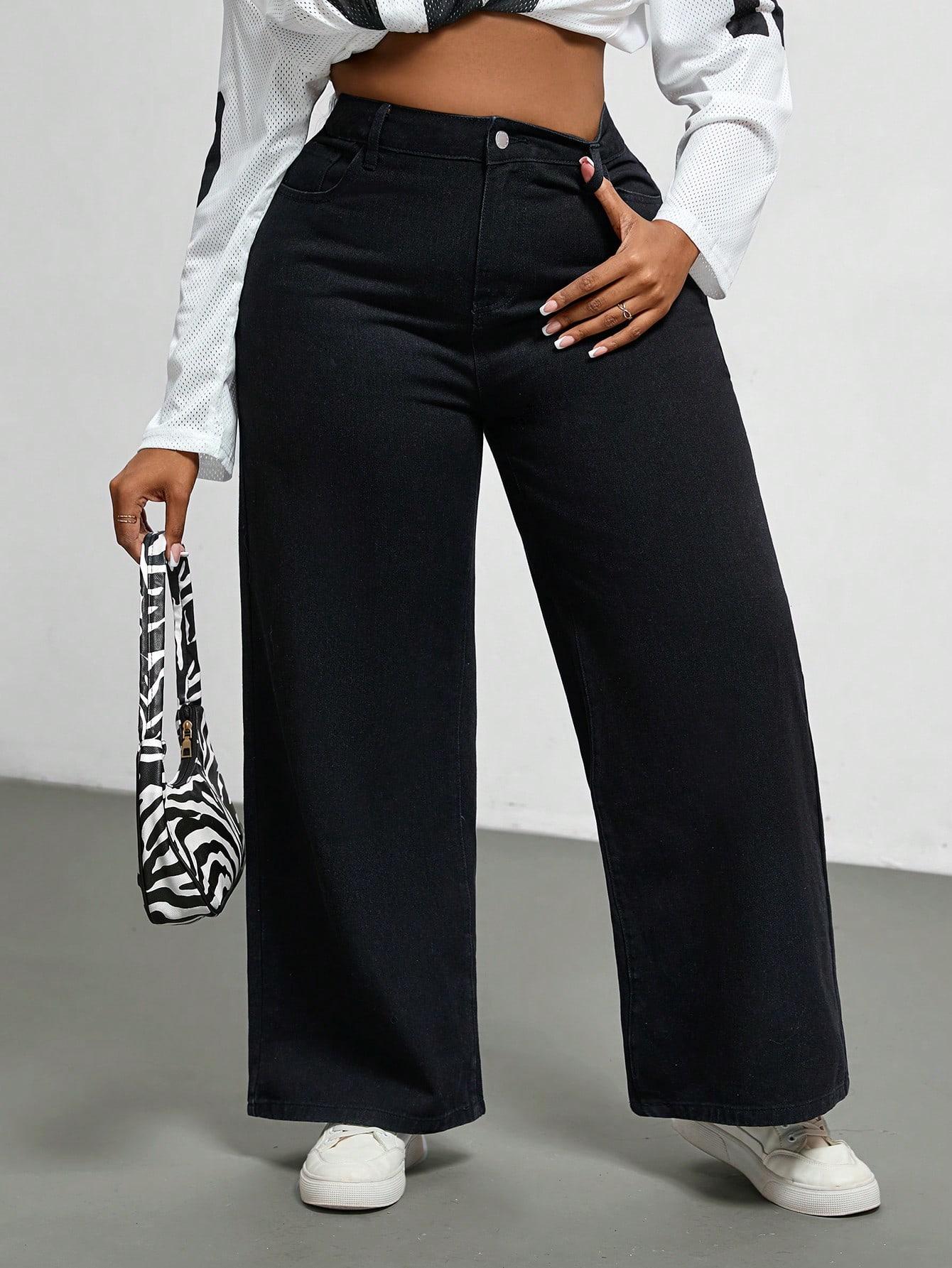 SHEIN CZARNE SPODNIE JEANS S06__46
