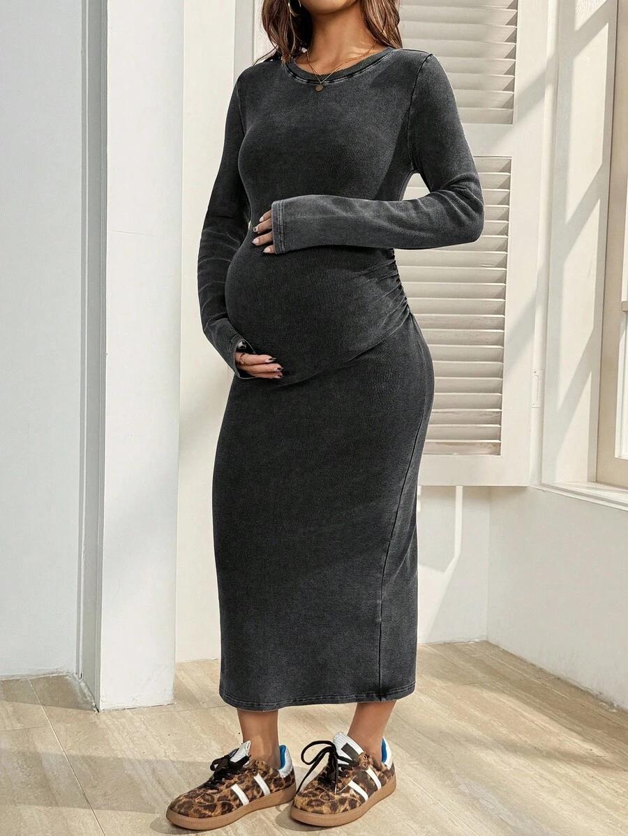 SHEIN SZARA SUKIENKA CIĄŻOWA S06__M