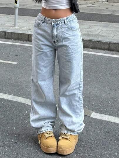SHEIN NIEBIESKIE SPODNIE JEANS S06__S