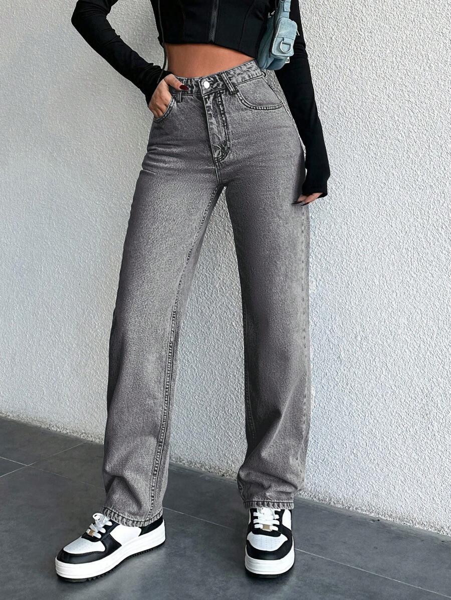 SHEIN SPODNIE JEANS CASUAL S06__M