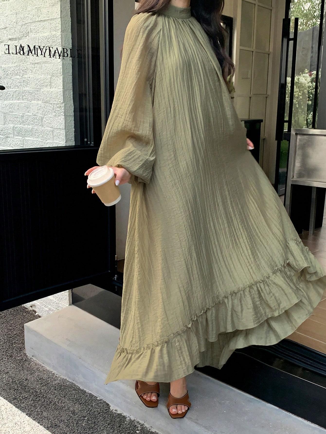 SHEIN ZIELONA MAXI SUKIENKA S06__XS