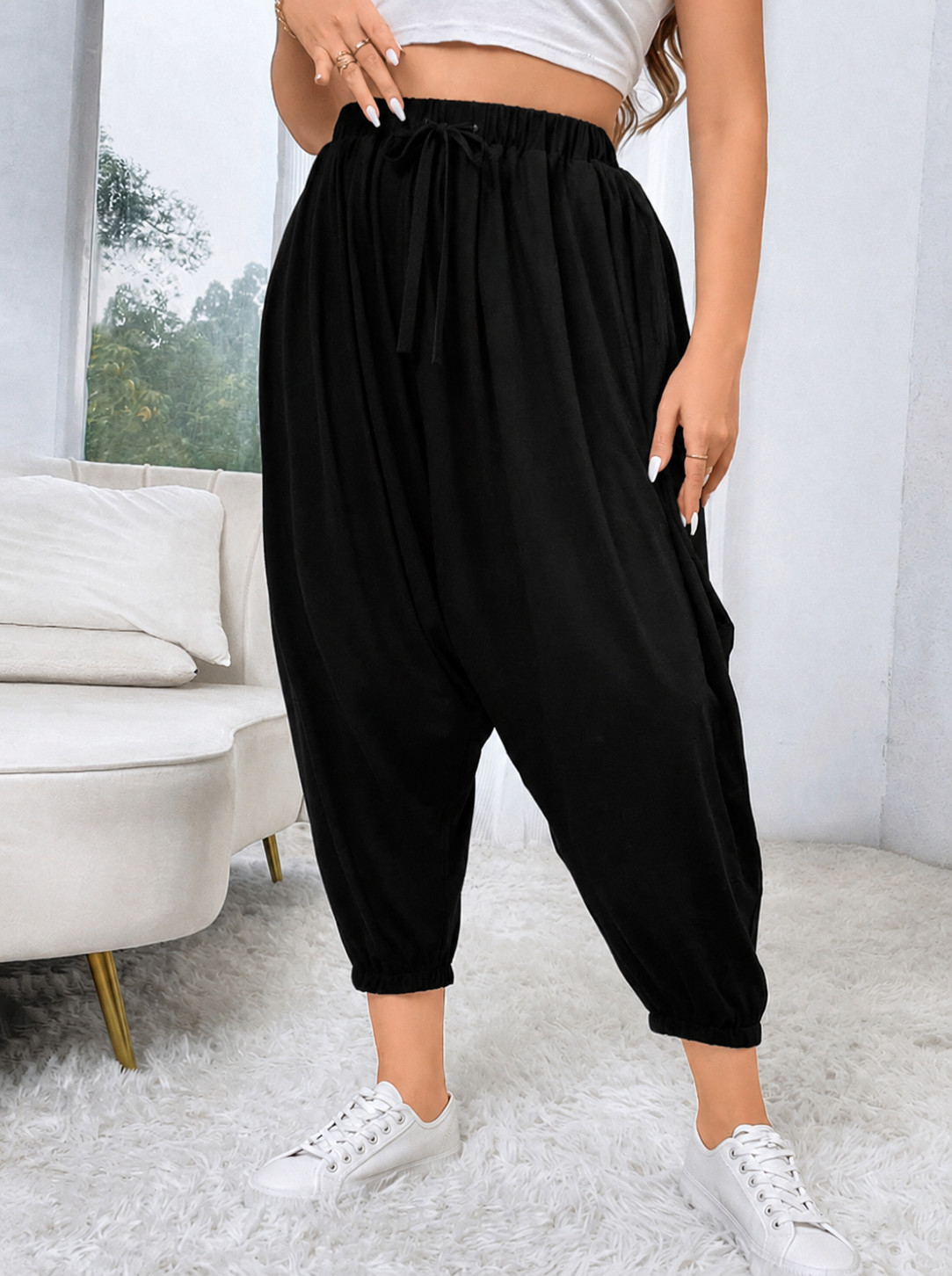 FLIRLA CZARNE SPODNIE ALLADYNKI PK01__48