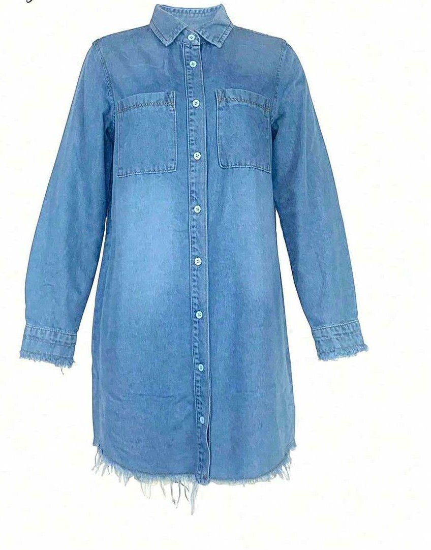 SHEIN NIEBISKA SUKIENKA DŁUGI RĘKAW S06__XL