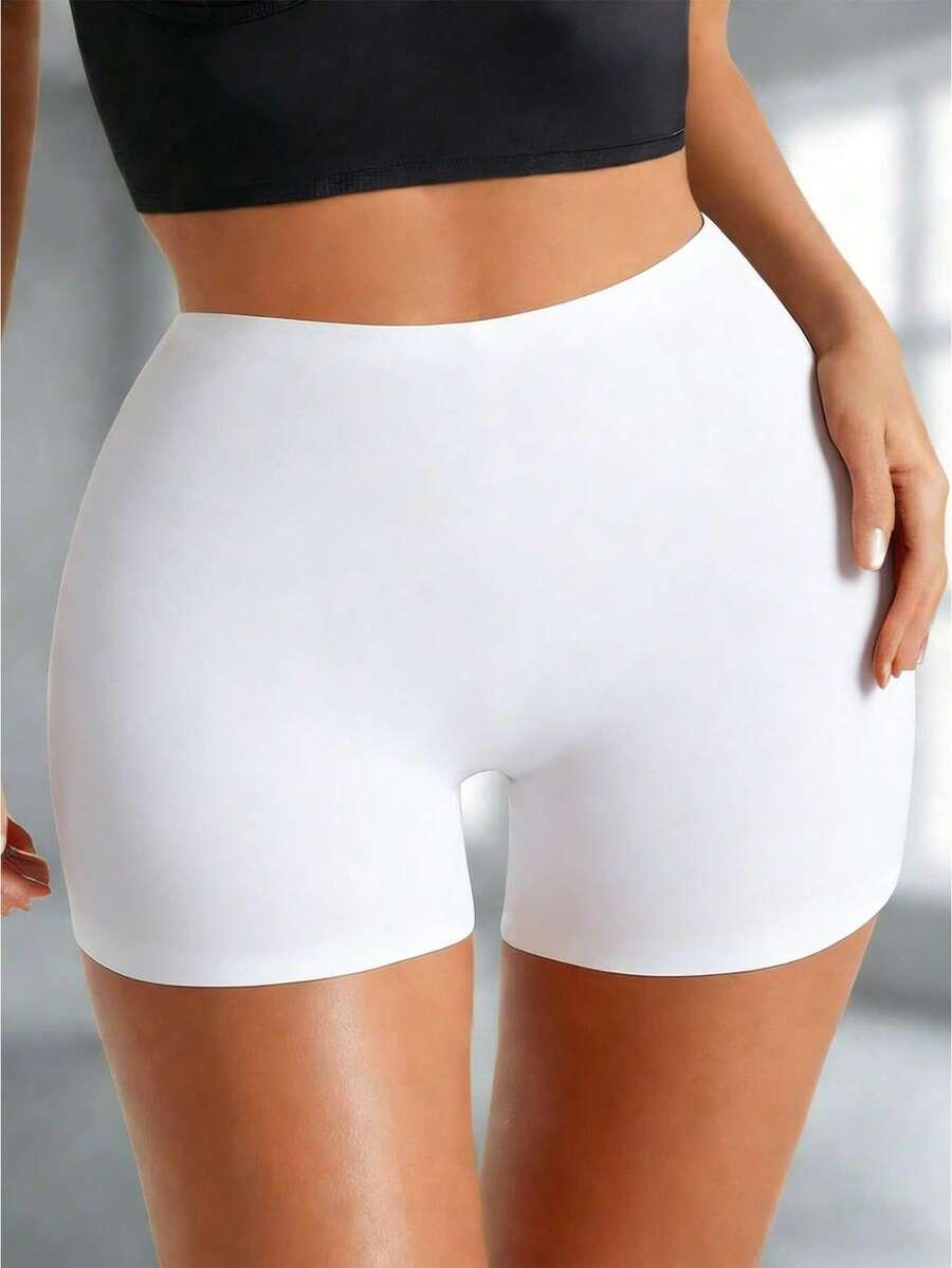 SHEIN BIAŁE MODELUJĄCE SPODENKI S09__M