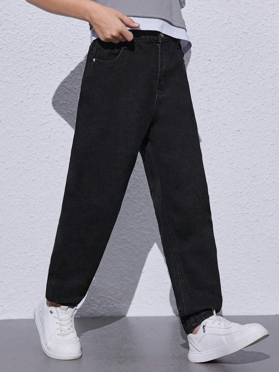 SHEIN CZARNE SPODNIE JEANS S06__122/128