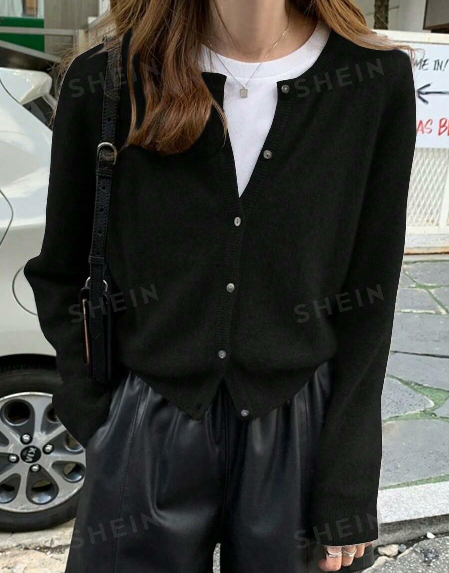 SHEIN KLASYCZNY SWETER KARDIGAN S06__S
