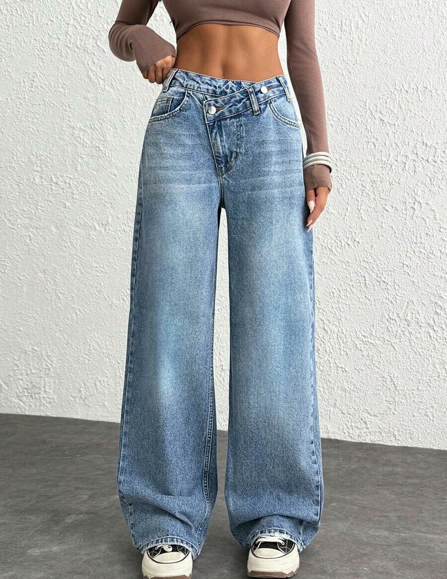 EURMUSE NIEBIESKIE SPODNIE JEANS S06__M