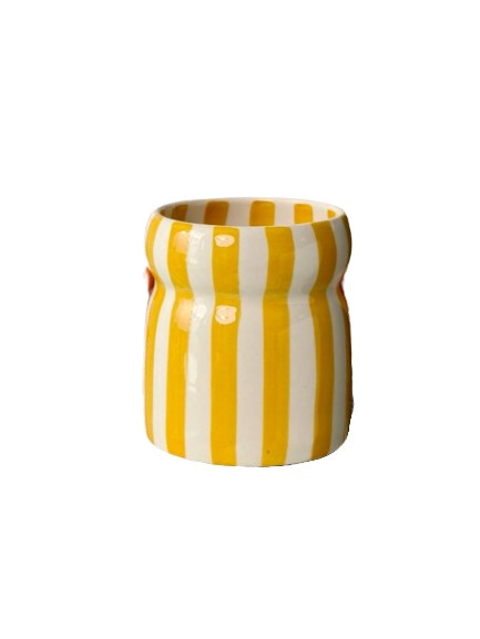 SHEIN CERAMICZNY ŚWIECZNIK PASKI S07__9X8