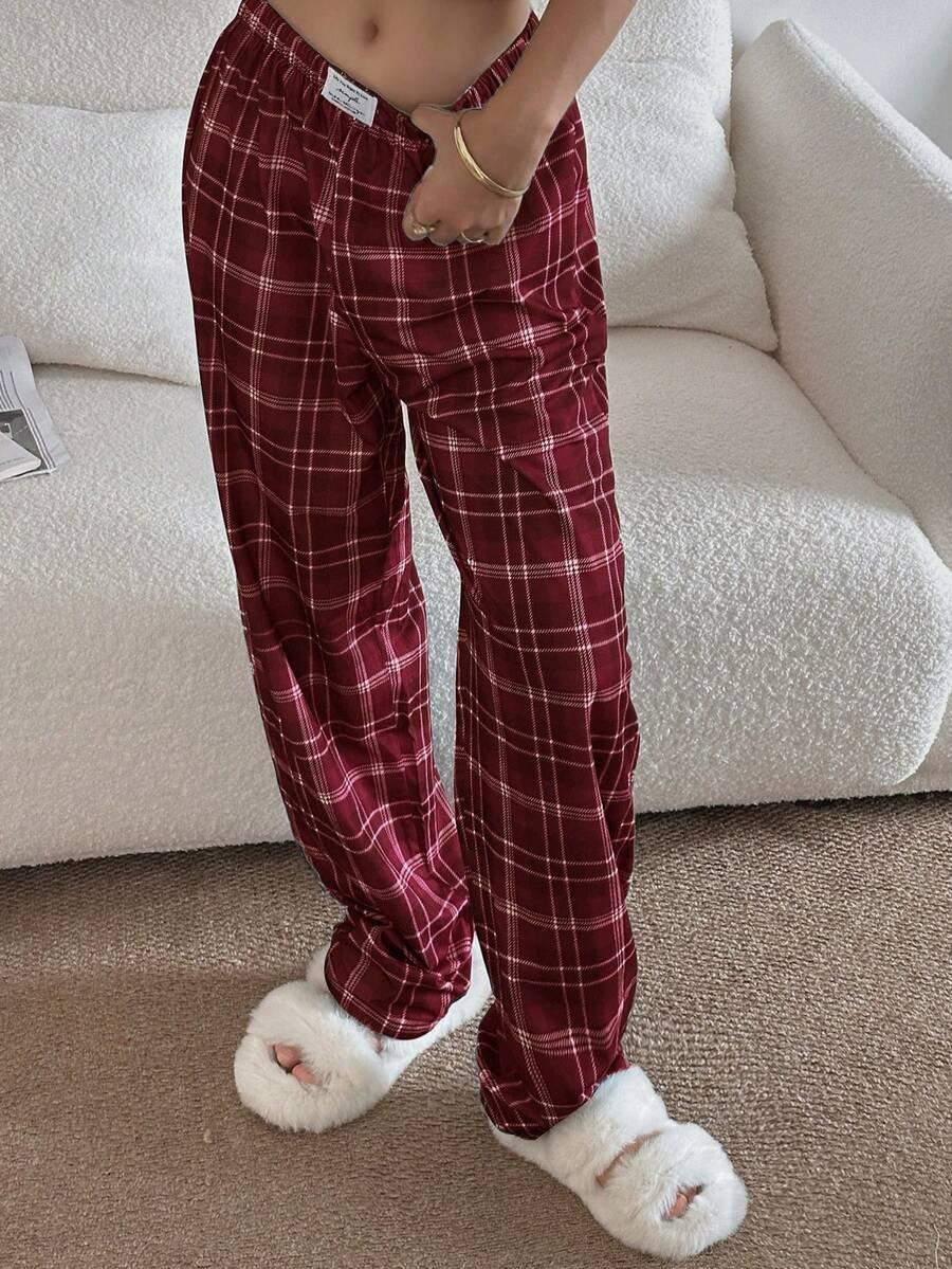 SHEIN SPODNIE W KRATĘ S06__L