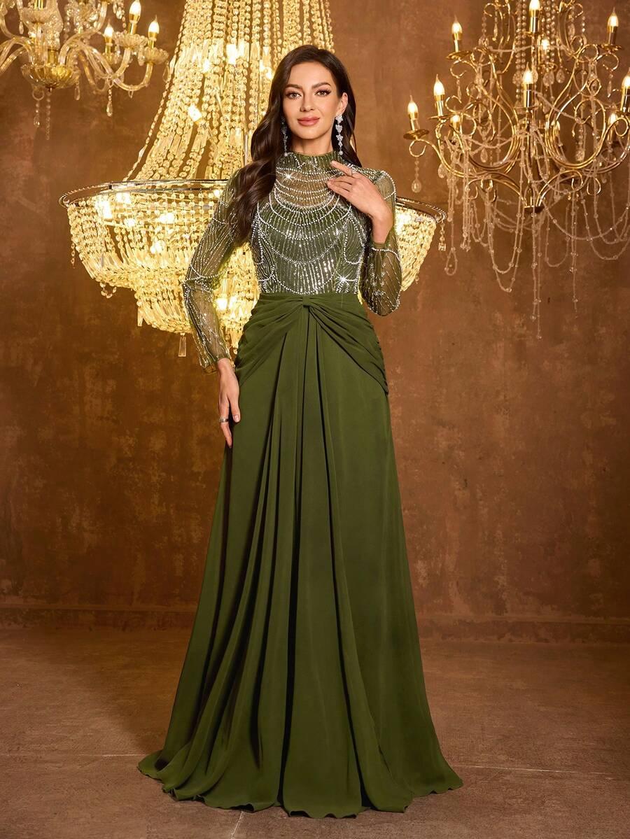 UNITHORSE ZIELONA MAXI SUKIENKA S06__M