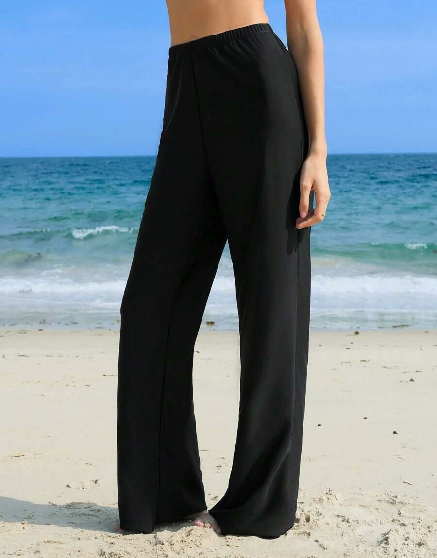 SHEIN CZARNE SPODNIE PROSTA NOGAWKA S06__L