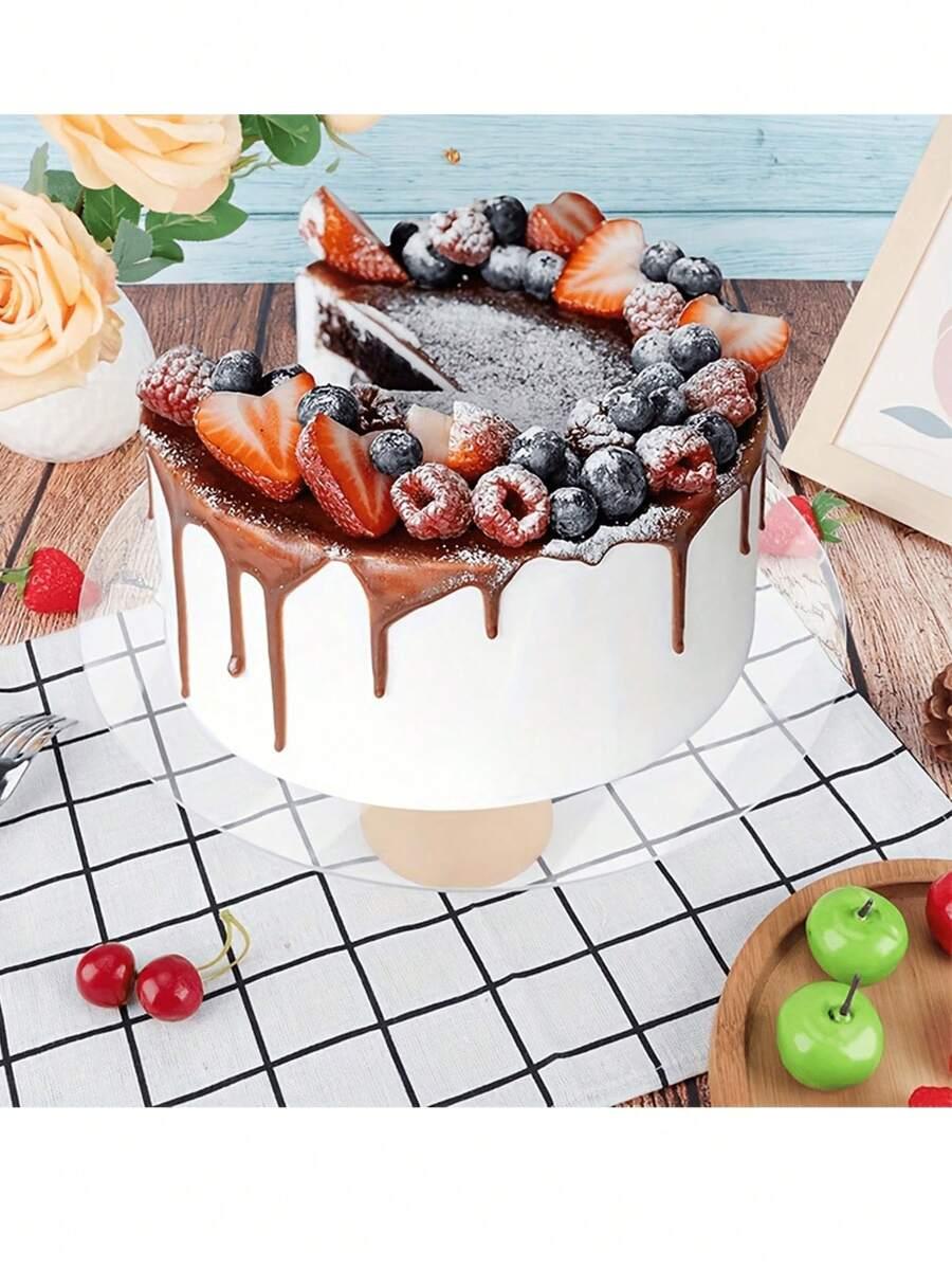 SHEIN PRZEZROCZYSTA PODSTAWKA POD TORT S07__30CM