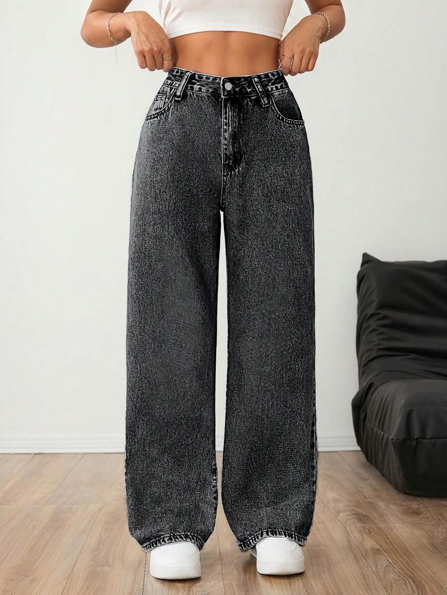 SHEIN SZARE SPODNIE JEANS S06__L