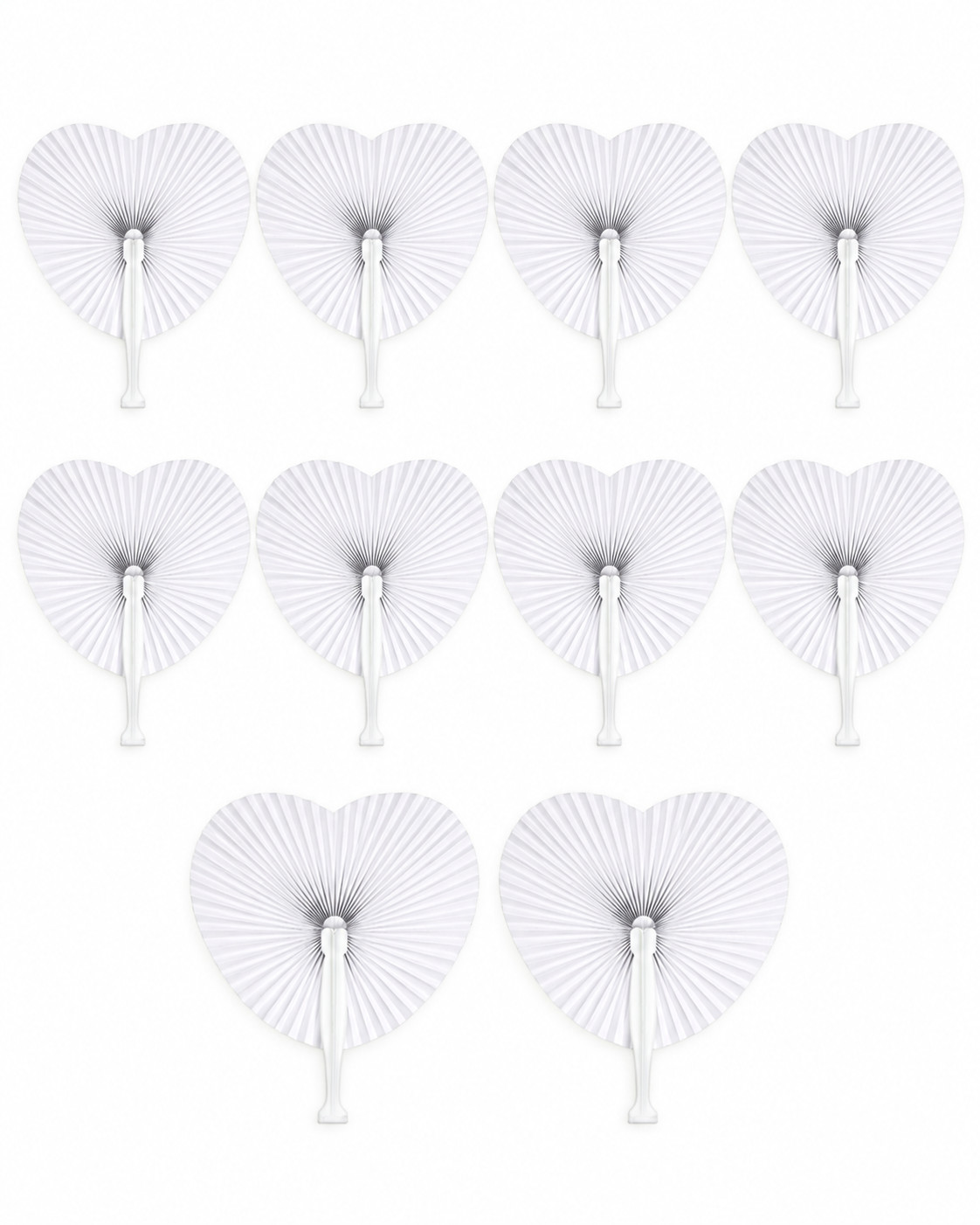 SHEIN BIAŁY WACHLARZ 10-PACK S07