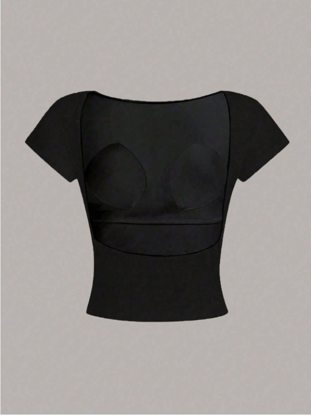 SHEIN TOP KRÓTKI RĘKAW S06__M