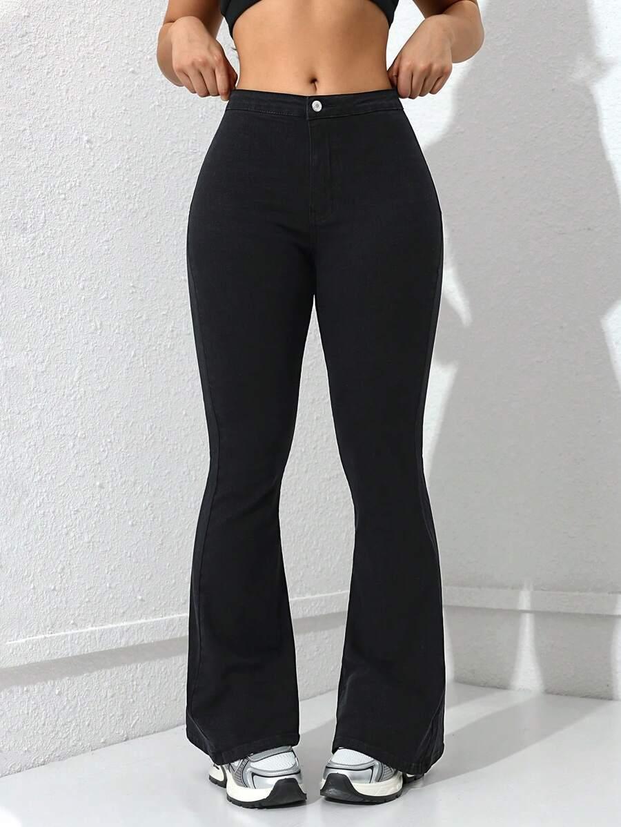RIVIVI CZARNE SPODNIE JEANS S06__L