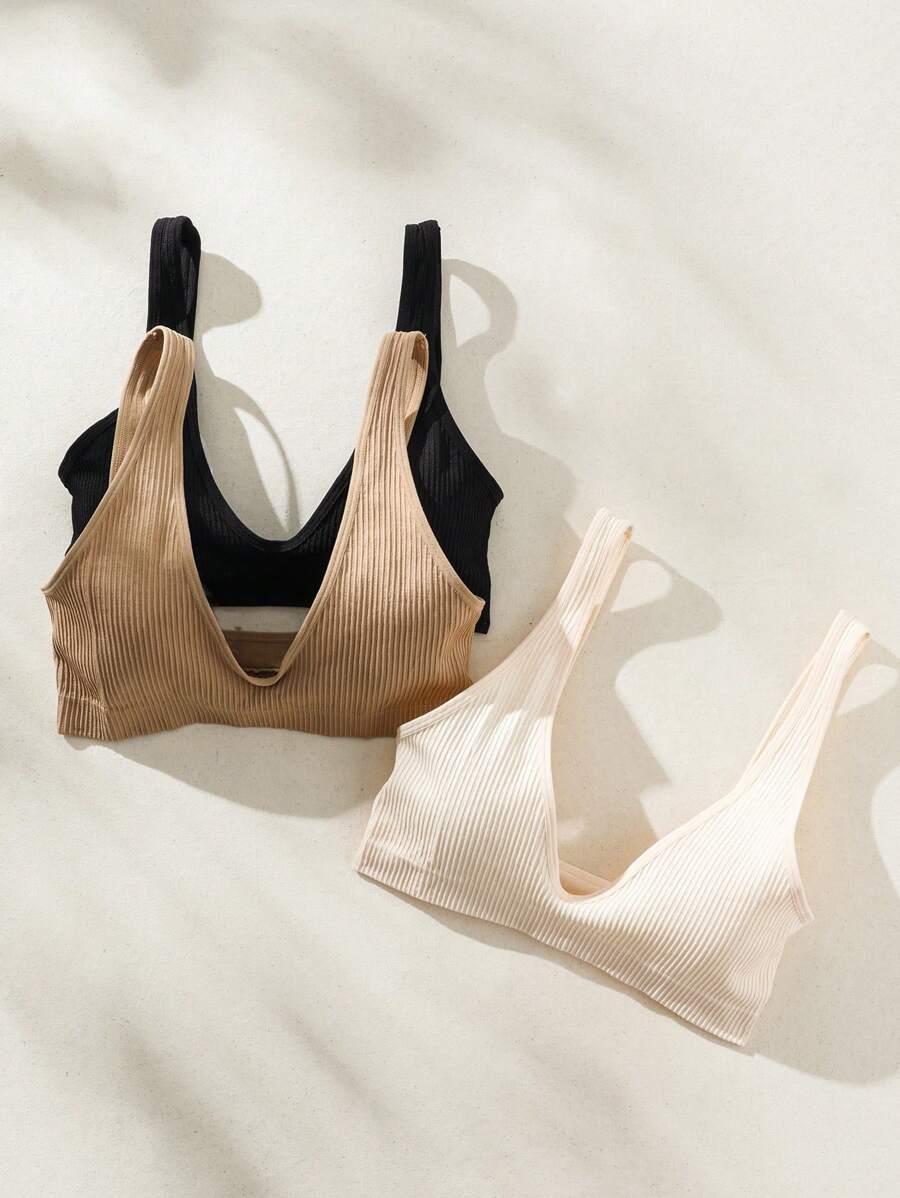 SHEIN MIĘKKI BIUSTONOSZ 3-PACK S09__M