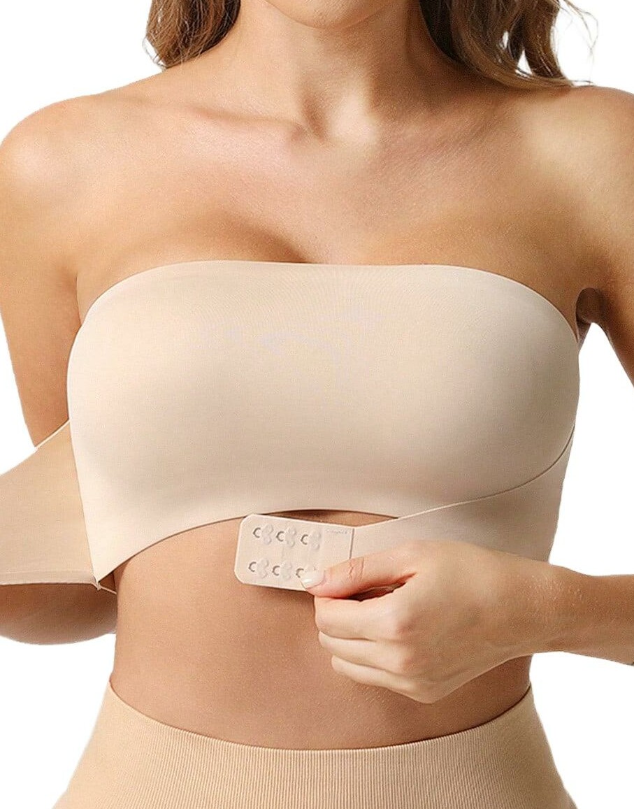 SHEIN BEŻOWY BIUSTONOSZ OPASKA S09__L