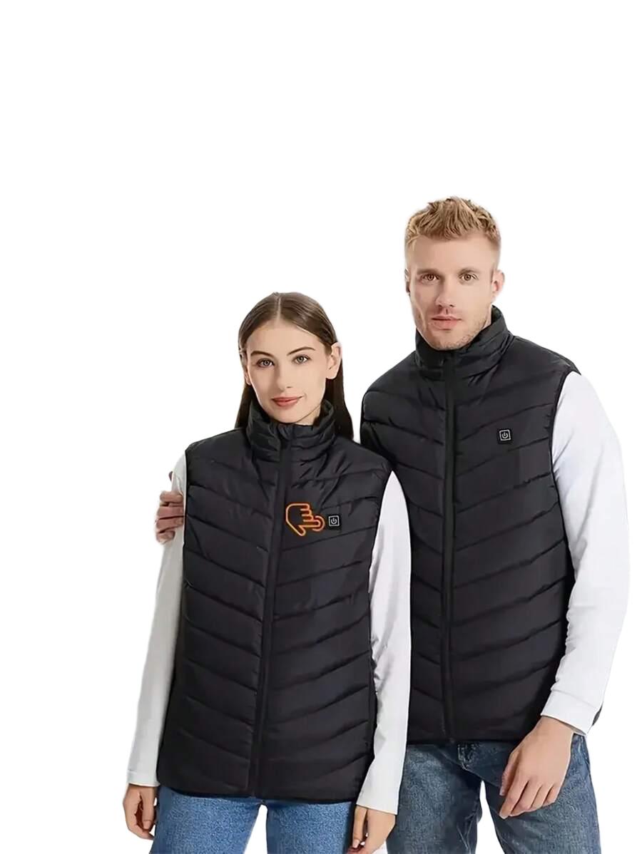 SHEIN CZARNA PODGRZEWANA KAMIZELKA W01__XXL