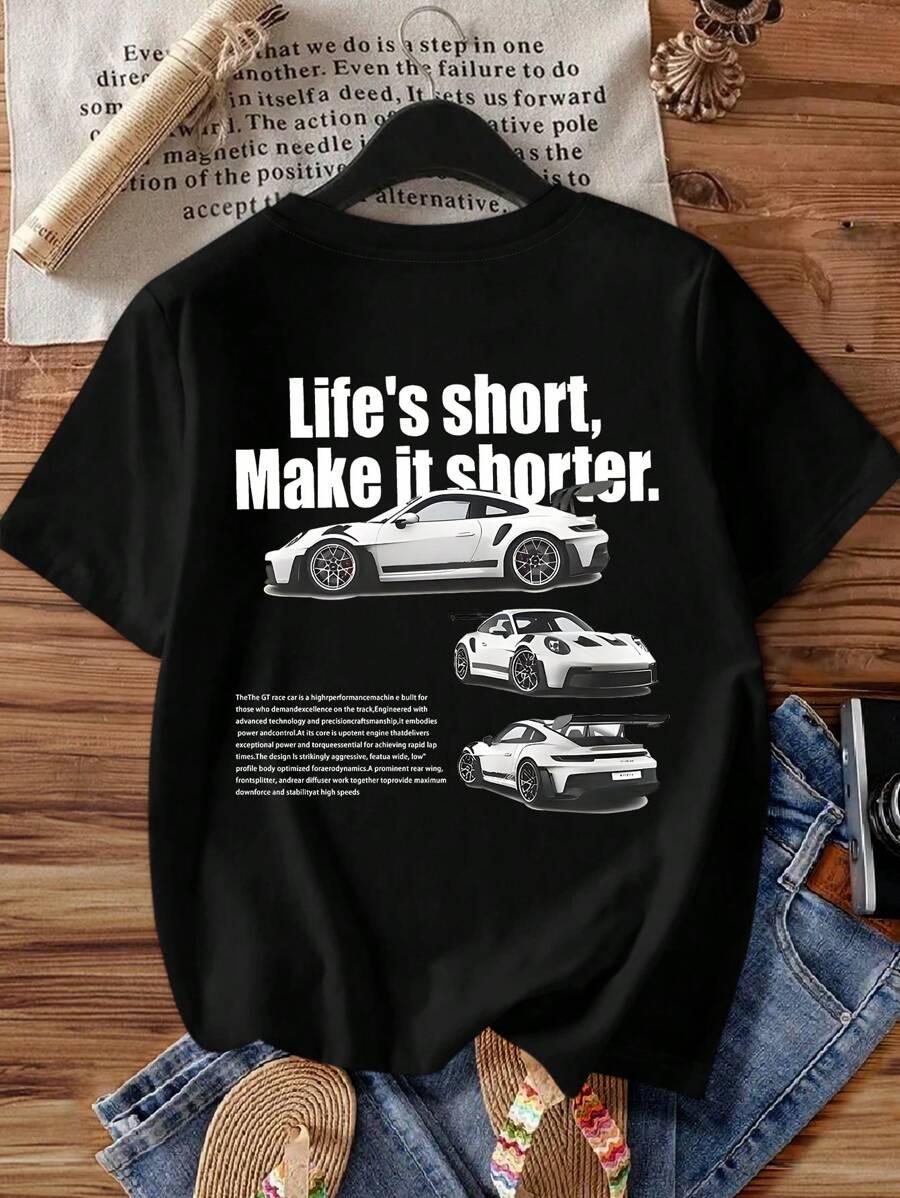STUGAZ CZARNY T-SHIRT NADRUK S06__M