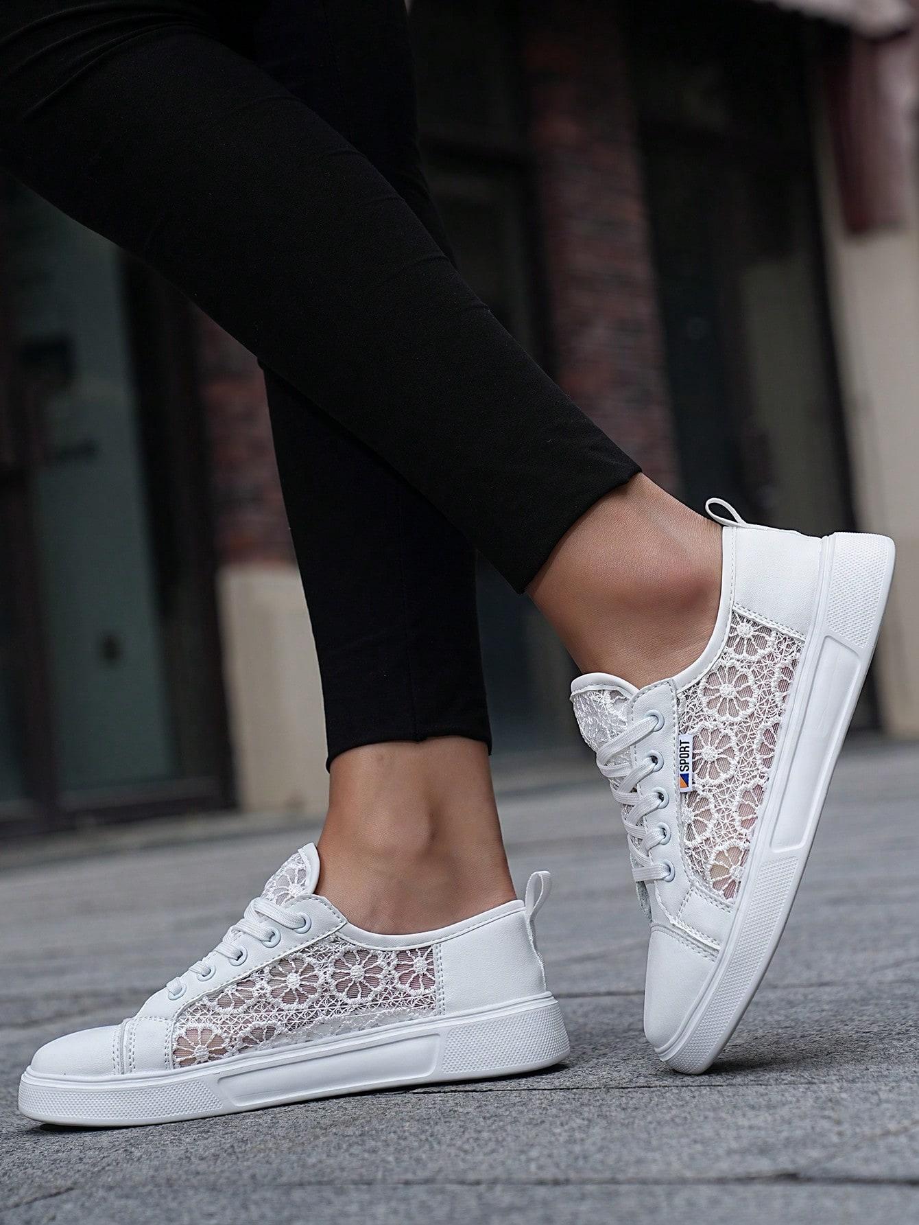 SHEIN BIAŁE SZNUROWANE BUTY SPORTOWE S06__38