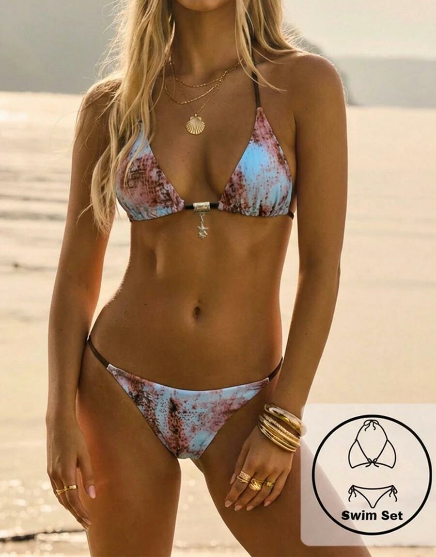 SHEIN DWUCZĘŚCIOWY STRÓJ KĄPIELOWY S09__L