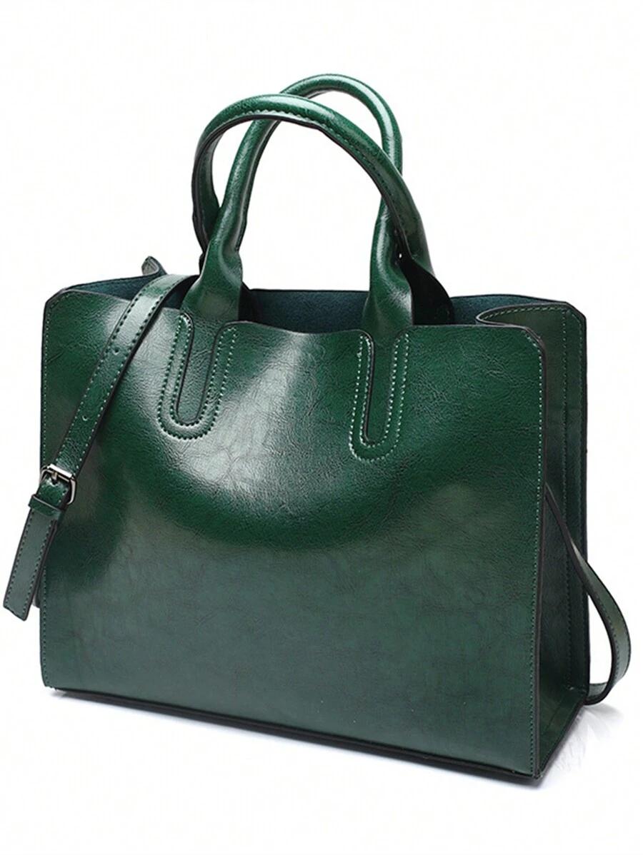 SHEIN ZIELONA TOREBKA IMITACJA SKÓRY S07__33X13X28CM