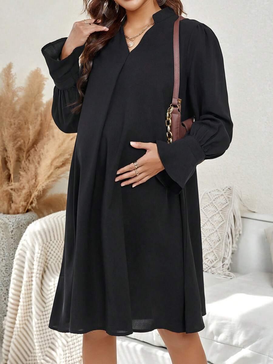SHEIN CZARNA SUKIENKA CIĄŻOWA PRZED KOLANO S06__S