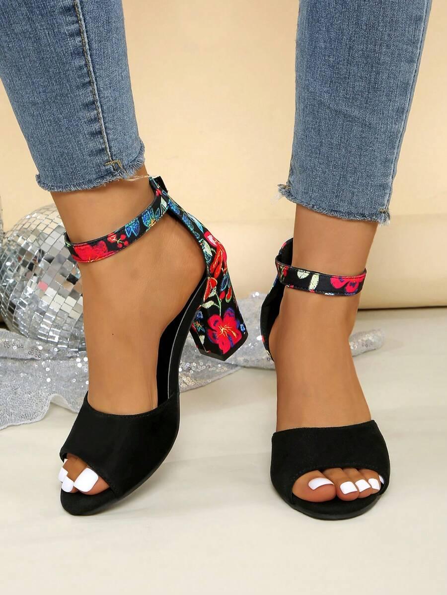 SHEIN CZARNE SANDAŁY OBCAS S06__40