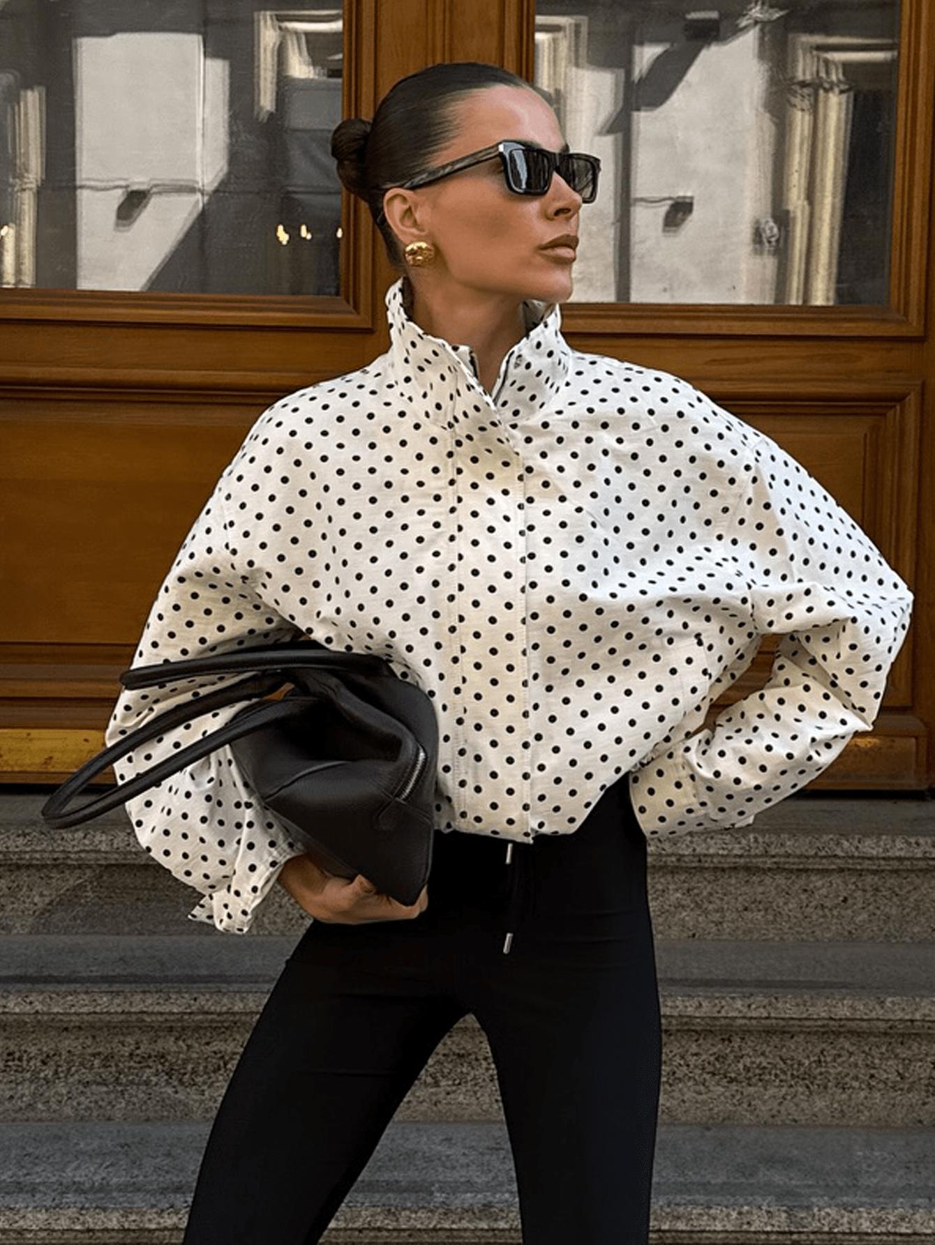 SHEIN KURTKA WZÓR GROSZKI S06__XS