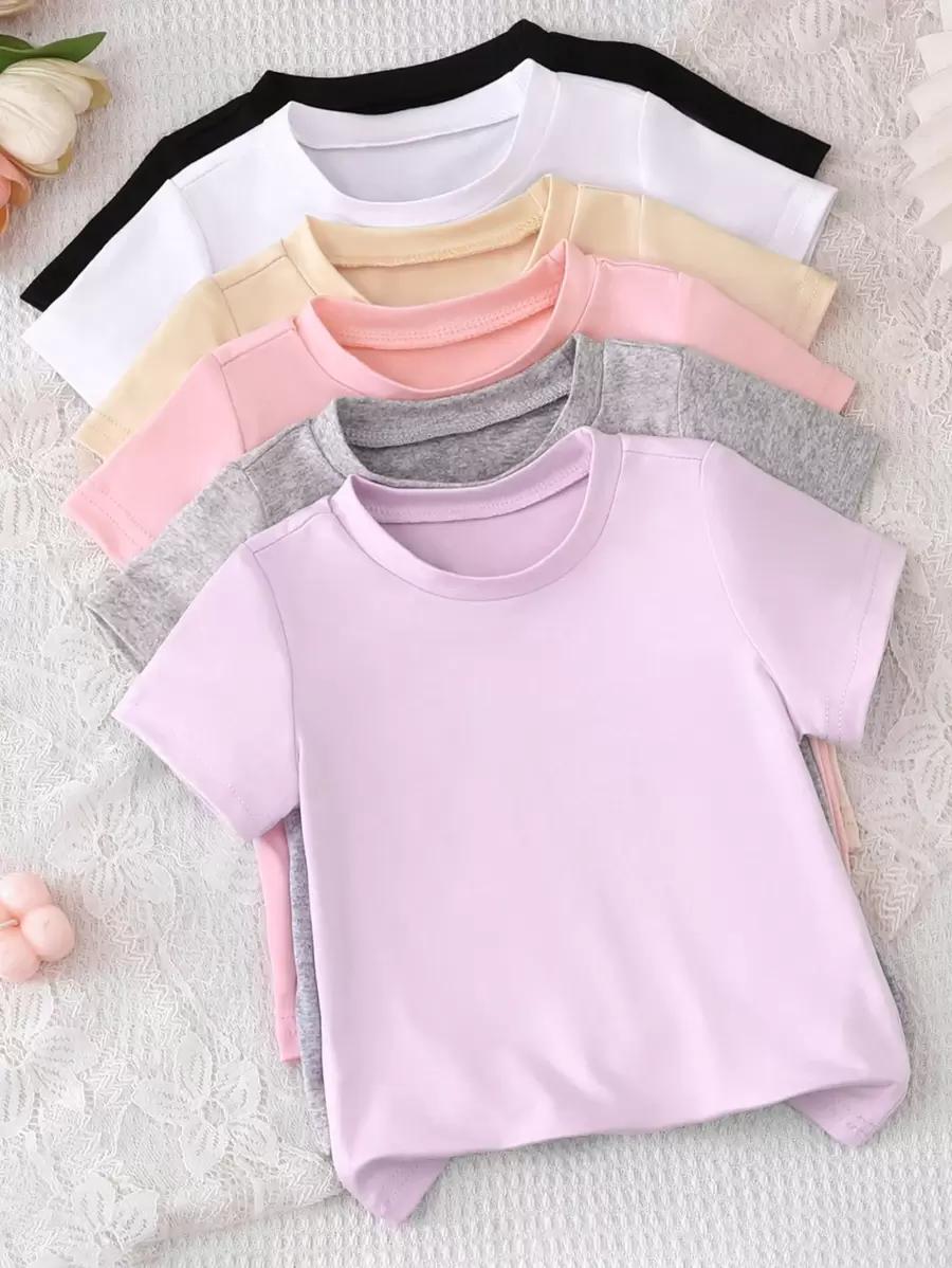 SHEIN SZARA BLUZKA Z KRÓTKIM RĘKAWEM S06__74/80