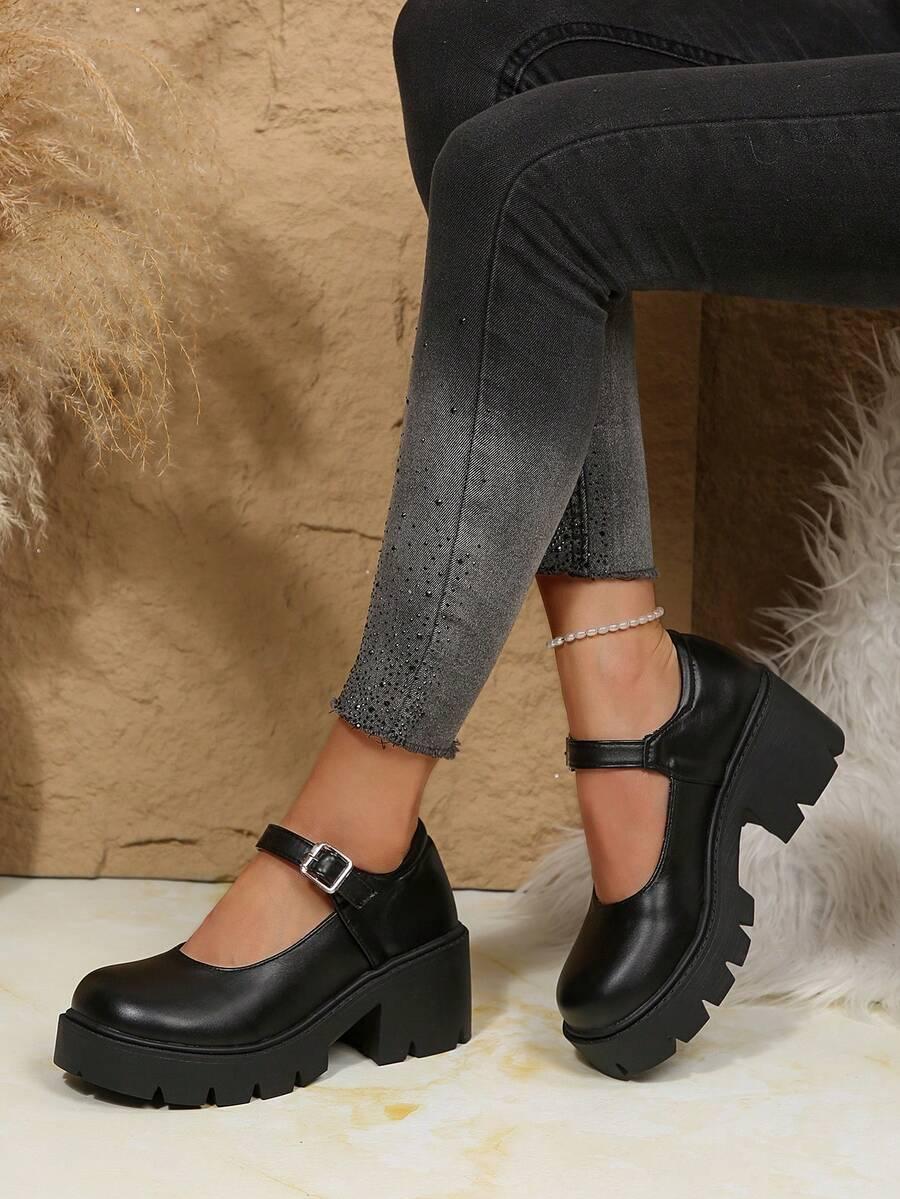 SHEIN CZARNE PÓŁBUTY OBCAS S06__39