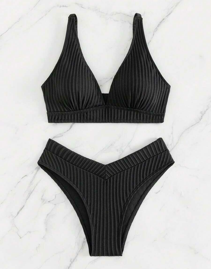 SHEIN DWUCZĘŚCIOWY STRÓJ KĄPIELOWY S09__L