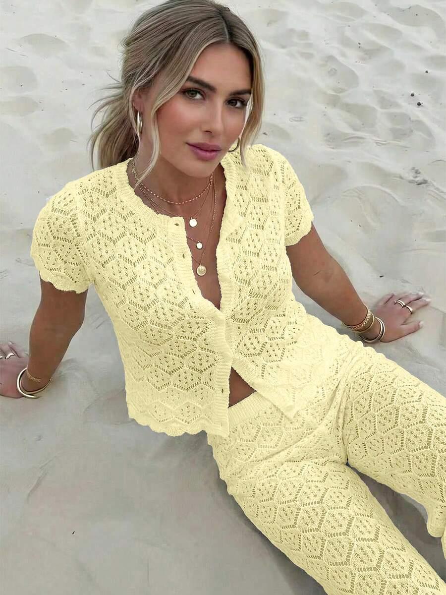 SHEIN ŻÓŁTA BLUZKA GUZIKI S06__XS