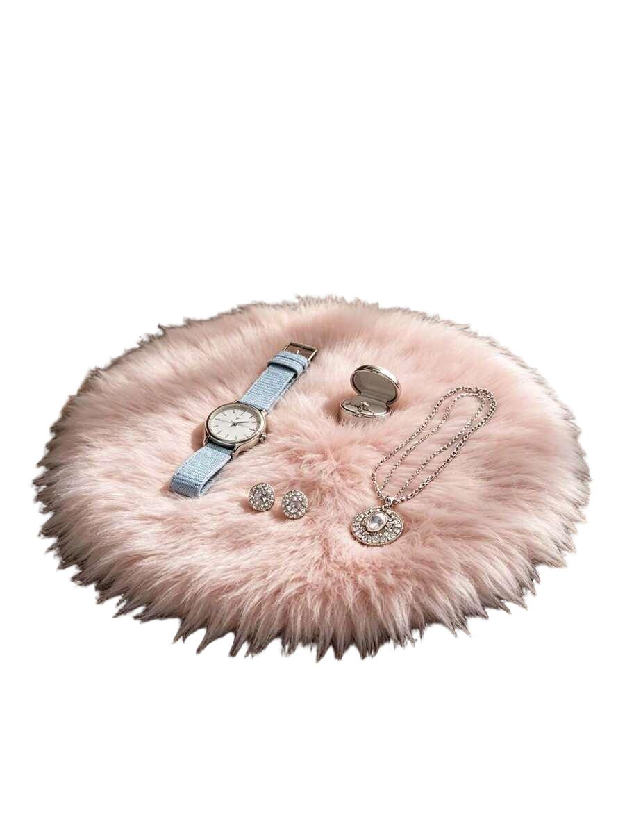 SHEIN RÓŻOWY OKRĄGŁY DYWAN DEKORACYJNY S07__30X30